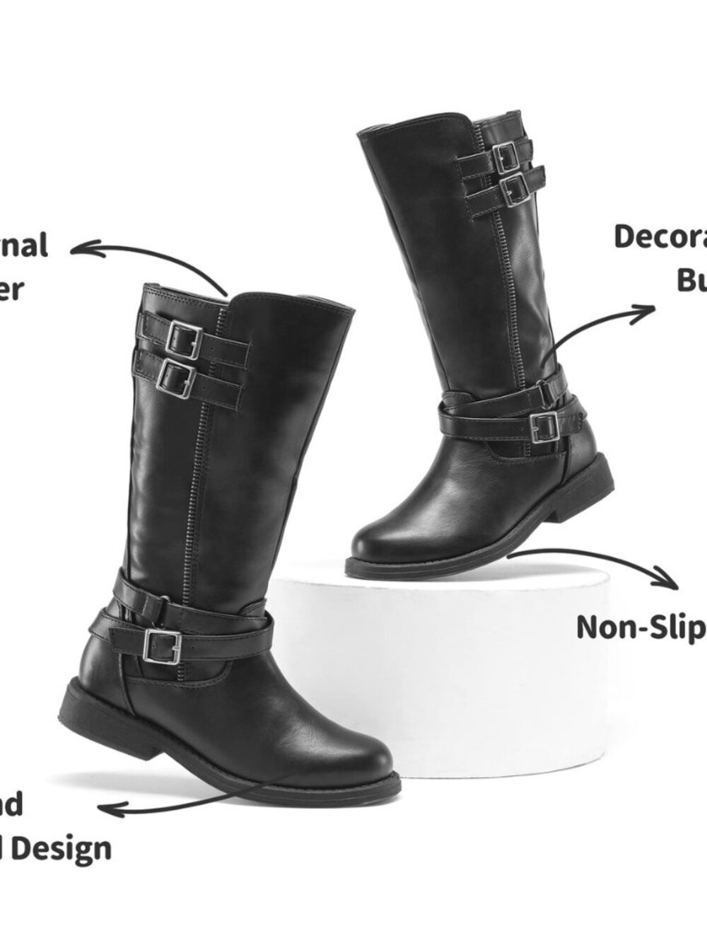 Girls Knee High Riding Boots - Picture 5 of 8